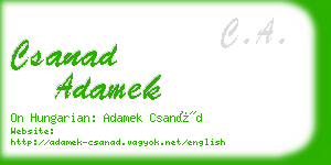 csanad adamek business card